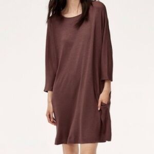 ARITZIA | WILFRED FREE | DRESS | HEATHERED BROWN | SIZE SMALL
